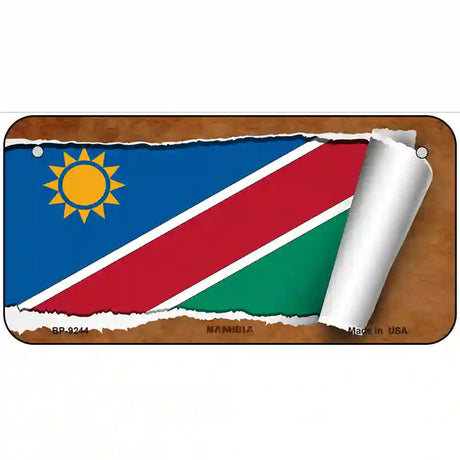 Namibia Flag Scroll Metal Novelty License Plate 6" x 3" Bicycle (BP)