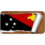 Papua New Guinea Flag Scroll Metal Novelty License Plate 6" x 3" (BP)