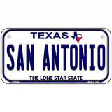 San Antonio Texas Novelty Metal License Plate 6" x 3" (BP)