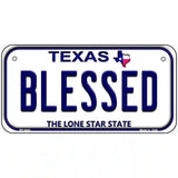 Blessed Texas Novelty Metal License Plate 6" x 3" (BP)