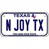 N Joy TX Texas Novelty Metal License Plate 6" x 3" (BP)