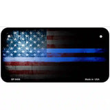 American Flag Police Novelty Metal License Plate 6" x 3" (BP)