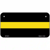 Thin Yellow Line Novelty Metal License Plate 6" x 3" (BP)