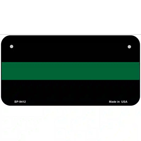 Thin Green Line Novelty Metal License Plate 6" x 3" (BP)