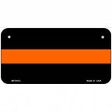 Thin Orange Line Novelty Metal License Plate 6" x 3" (BP)
