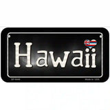 Hawaii Flag Script Metal Novelty License Plate 6" x 3" (BP)