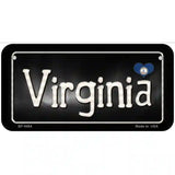 Virginia Flag Script Metal Novelty License Plate 6" x 3" (BP)