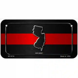 New Jersey Thin Red Line Metal Novelty License Plate 6" x 3" (BP)