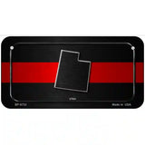 Utah Thin Red Line Metal Novelty License Plate 6" x 3" (BP)