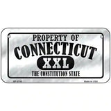 Property Of Connecticut Novelty Metal License Plate 6" x 3" (BP)