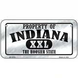 Property Of Indiana Novelty Metal License Plate 6" x 3" (BP)