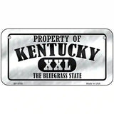 Property Of Kentucky Novelty Metal License Plate 6" x 3" (BP)