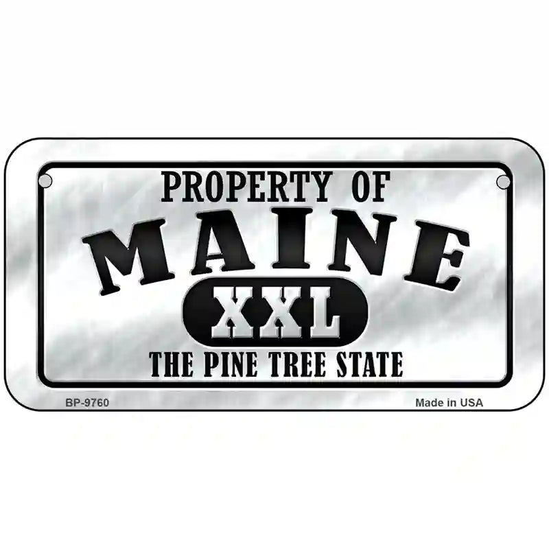 Property Of Maine Novelty Metal License Plate 6" x 3" (BP)