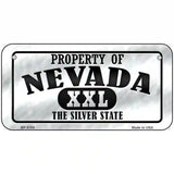 Property Of Nevada Novelty Metal License Plate 6" x 3" (BP)