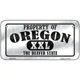 Property Of Oregon Novelty Metal License Plate 6" x 3" (BP)