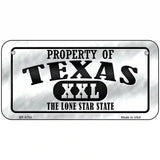 Property Of Texas Novelty Metal License Plate 6" x 3" (BP)