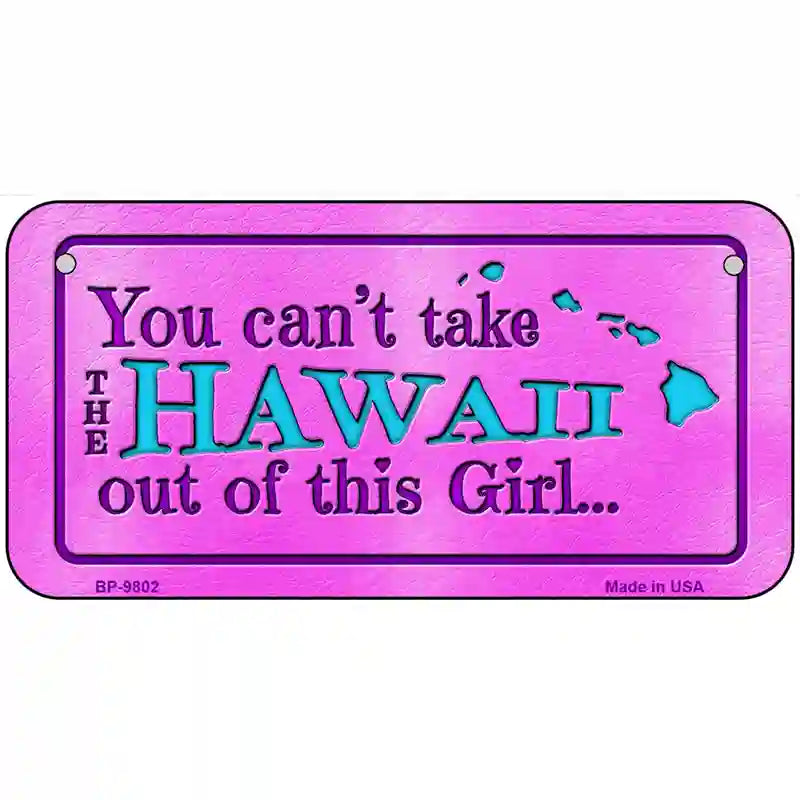 Hawaii Girl Novelty Metal License Plate 6" x 3" (BP)