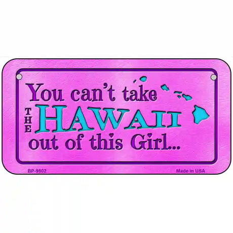 Hawaii Girl Novelty Metal License Plate 6" x 3" (BP)