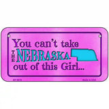 Nebraska Girl Novelty Metal License Plate 6" x 3" (BP)