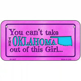 Oklahoma Girl Pink Novelty Metal License Plate 6" x 3" (BP)