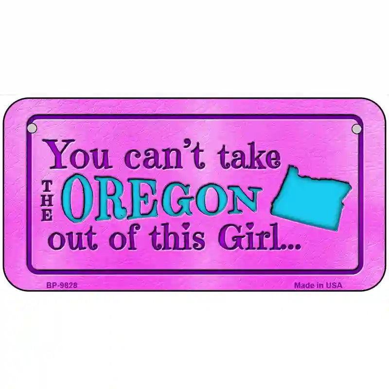 Oregon Girl Novelty Metal License Plate 6" x 3" (BP)