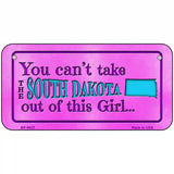 South Dakota Girl Novelty Metal License Plate 6" x 3" (BP)