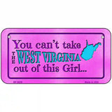 West Virginia Girl Novelty Metal License Plate 6" x 3" (BP)