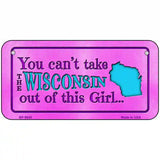 Wisconsin Girl Novelty Metal License Plate 6" x 3" (BP)