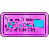 Wyoming Girl Novelty Metal License Plate 6" x 3" (BP)