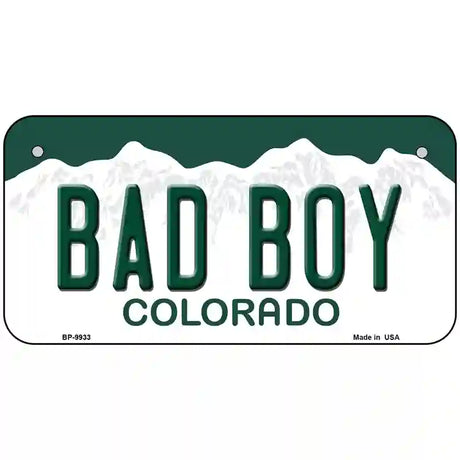 Bad Boy Colorado Metal Novelty License Plate 6" x 3" Bicycle (BP)