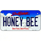 Honey Bee South Dakota Metal Novelty License Plate 6" x 3" (BP)