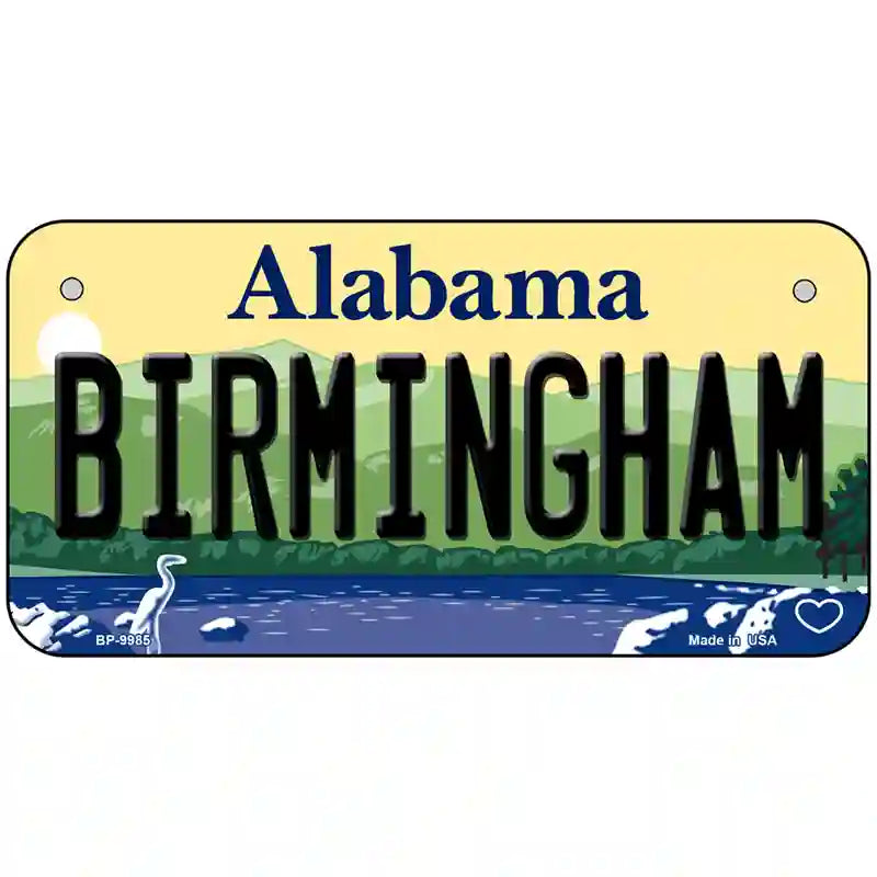 Birmingham Alabama Metal Novelty License Plate 6" x 3" (BP)