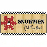 Snowflake Snowmen Melt Your Heart Metal Novelty License Plate 6" x 3" (BP)