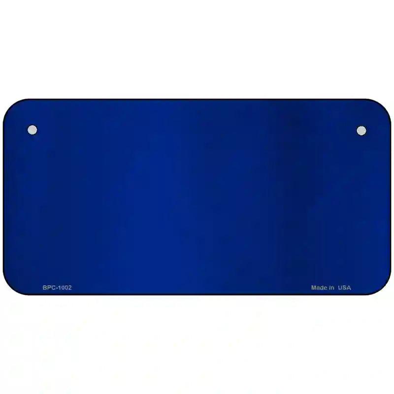 Blue Metallic Solid Metal Novelty License Plate 6" x 3" (BPC)