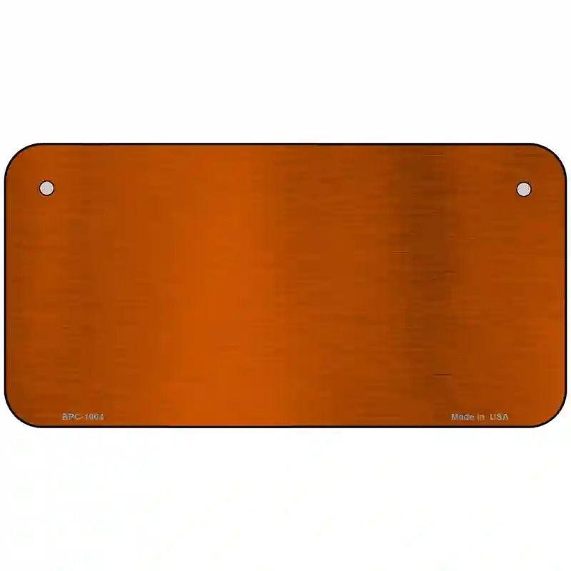 Orange Metallic Solid Metal Novelty License Plate 6" x 3" (BPC)