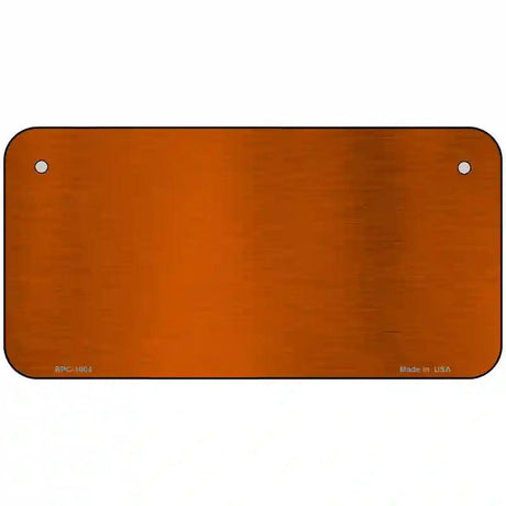 Orange Metallic Solid Metal Novelty License Plate 6" x 3" (BPC)