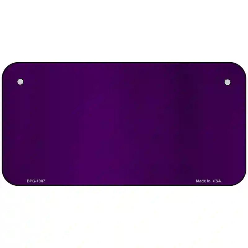 Purple Metallic Solid Metal Novelty License Plate 6" x 3" (BPC)