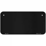 Black Metallic Solid Metal Novelty License Plate 6" x 3" (BPC)