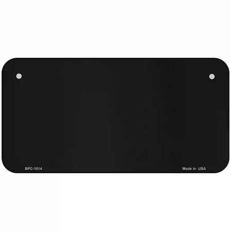 Black Metallic Solid Metal Novelty License Plate 6" x 3" (BPC)