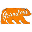 Grandma Orange Novelty Metal Bear Tag BR-036 11.5" x 6" Sign (BR)