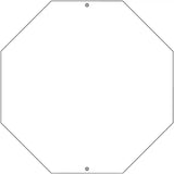 White Dye Sublimation Octagon Metal Novelty Stop Sign BS-000