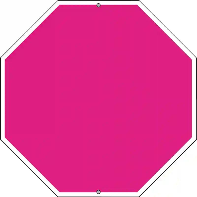 Pink Dye Sublimation Octagon Metal Novelty Stop Sign BS-1001 12" Sign (BS)