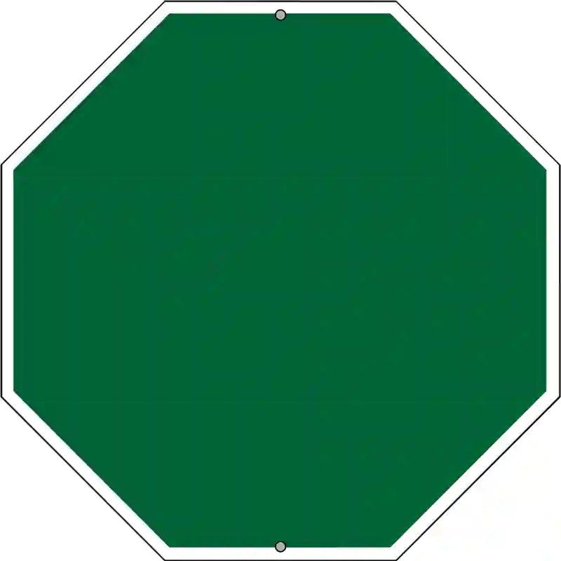 Green Dye Sublimation Octagon Metal Novelty Stop Sign BS-1002 12" Sign (BS)