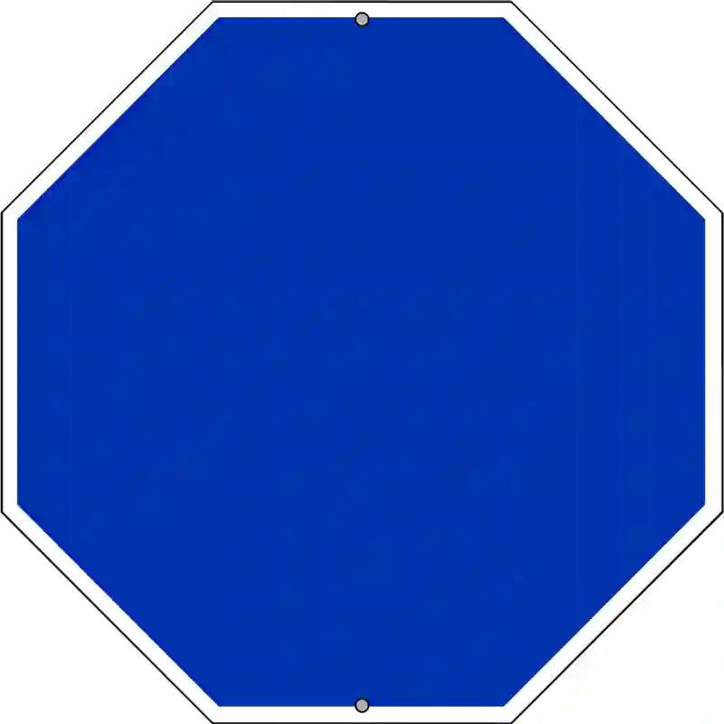 Blue Dye Sublimation Octagon Metal Novelty Stop Sign BS-1003 12" Sign (BS)