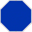 Blue Dye Sublimation Octagon Metal Novelty Stop Sign BS-1003 12" Sign (BS)