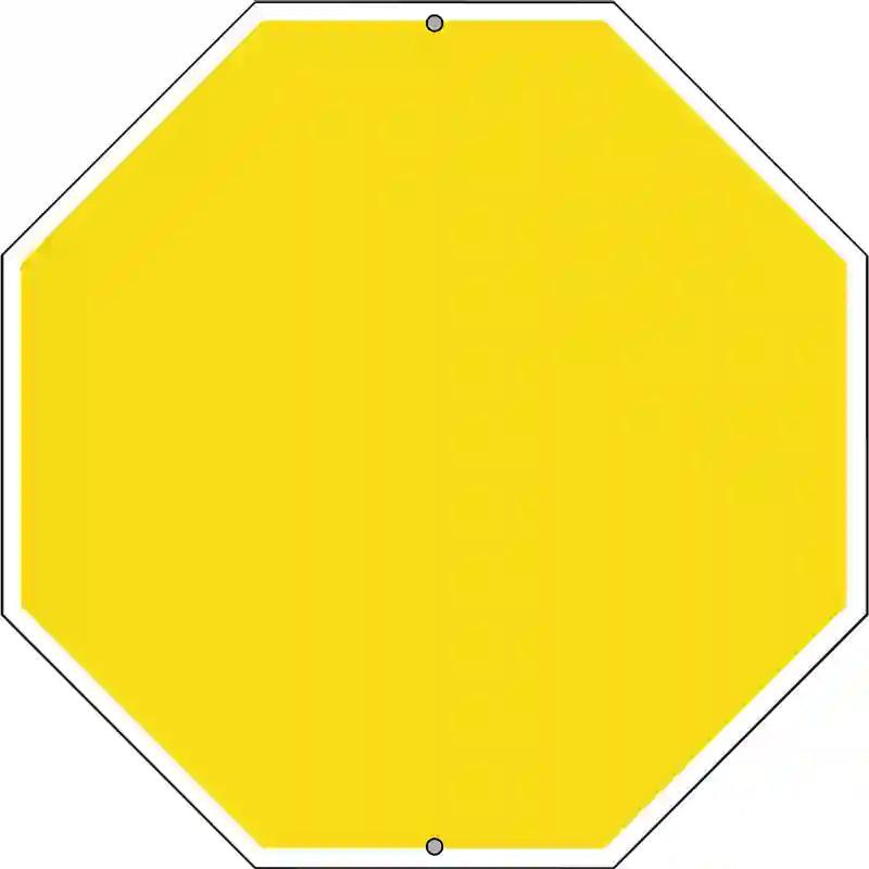 Yellow Dye Sublimation Octagon Metal Novelty Stop Sign BS-1004