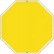 Yellow Dye Sublimation Octagon Metal Novelty Stop Sign BS-1004