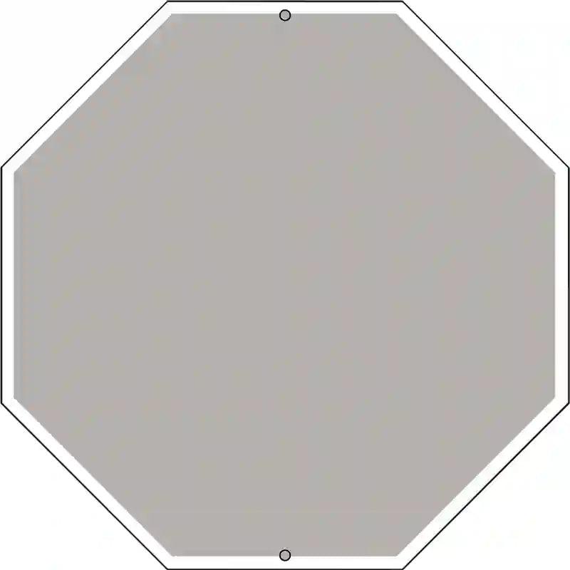 Grey Dye Sublimation Octagon Metal Novelty Stop Sign BS-1007 12" Sign (BS)