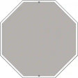 Grey Dye Sublimation Octagon Metal Novelty Stop Sign BS-1007 12" Sign (BS)