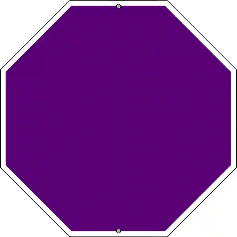 Purple Dye Sublimation Octagon Metal Novelty Stop Sign BS-1008 12" Sign (BS)